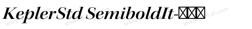 KeplerStd SemiboldIt字体转换